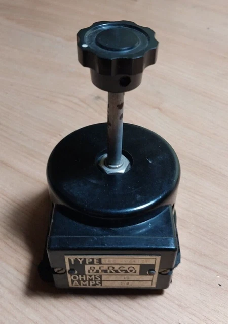 AM RAF Berco Type T25 5C/4177 Rheostat Variable Resistor 10 Ohms 1.6A