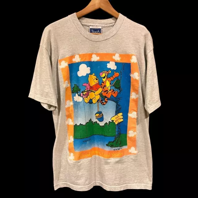 VTG 90S WINNIE Pooh Disney Tigger Big Graphic T Shirt Cartoon