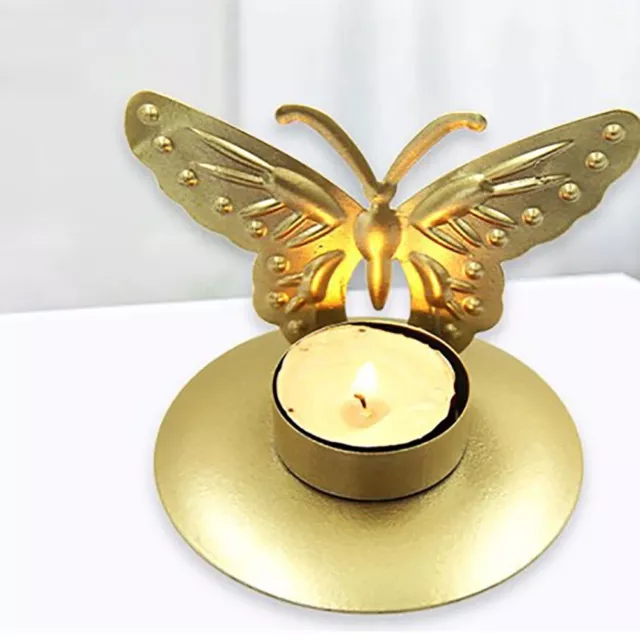 Decoration Golden Butterfly Candlestick Simple Candle Cup Candlestick  Candle