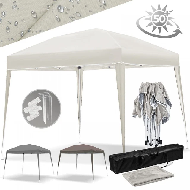 Jago® Pavillon 3x3 m Gartenpavillon Gartenzelt Faltpavillon Partyzelt Festzelt