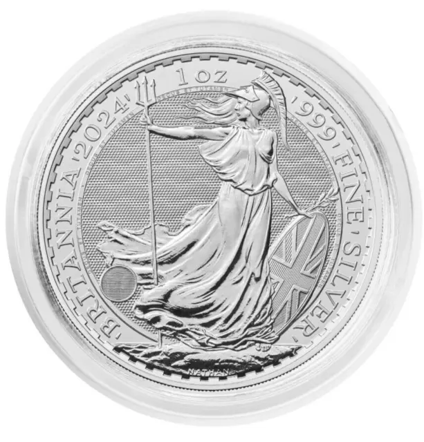 2024 1 oz Silver Britannia Royal Mint - Charles -  .999 Fine Silver in Capsule