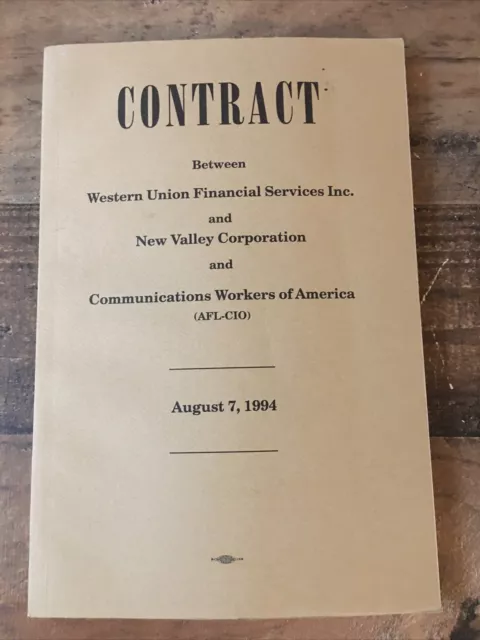 1994 Western Union Contract With New Valley Corporation  And  AFL - CIO