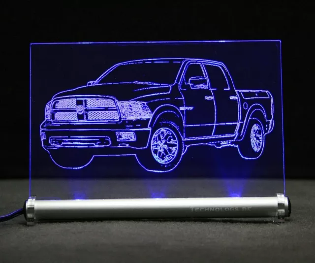 LED Leuchtschild graviert ist Dodge Ram Pickup