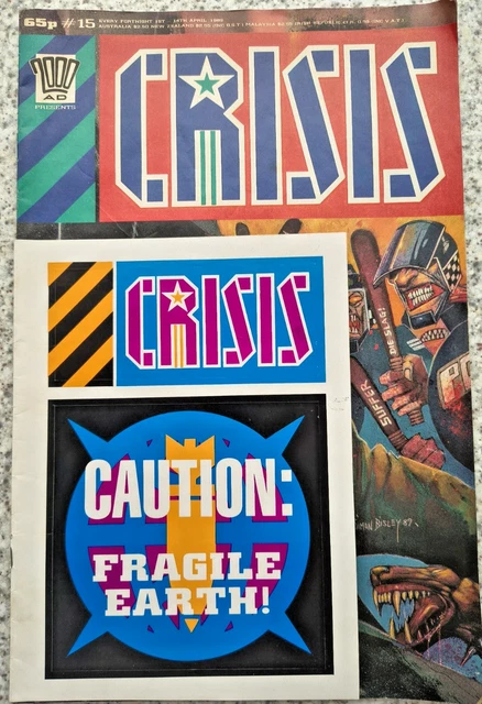 CRISIS (2000AD PRESENTS) comic #15 April 1989 Third World War, Sticky ...