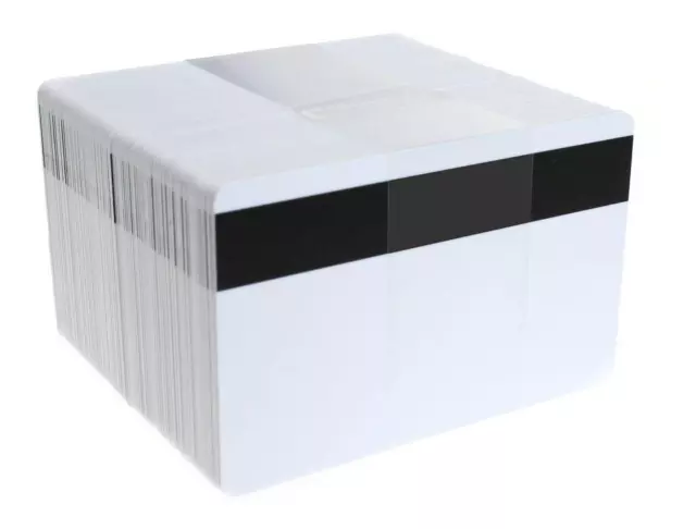 Blank White Hi-Co PVC Plastic ID Cards magnetic Stripe CR80 760 micron FREE P&P