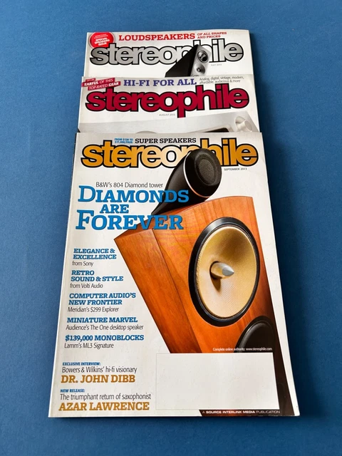 Stereophile Magazine - 3 Issue Bundle - July August & September 2013