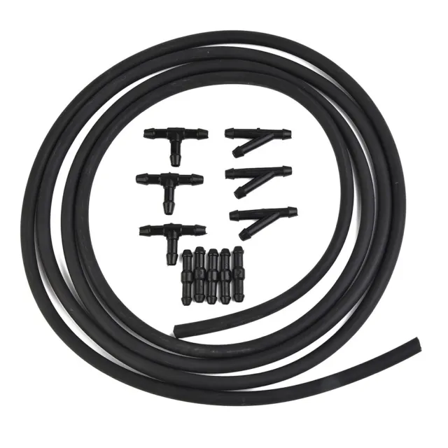 Tubo de Limpeza do Parabrisas do Carro + Kit de Conector T tubo divisor 2M