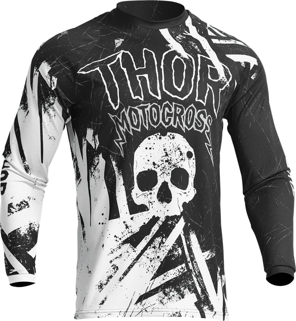 Thor 2912-2222 Jrsy Yth Sctr Gnar B/W Xs Jersey Racewear Sector