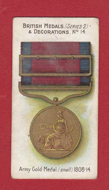 Taddy  &  Co.  -  Very Rare Military Card  -  British  Medals  No. 14  -  1912