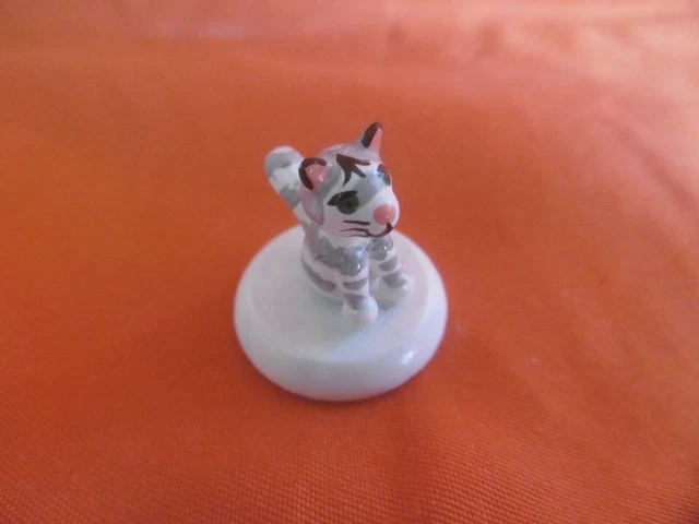 Hubrig Winterkinder "Mini Katze Weiss" - Wiki - Erzgebirgische Volkskunst