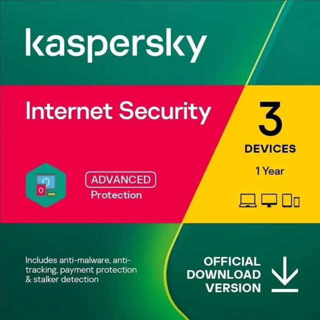 Kaspersky Internet Security 2024 3 Geräte 1 Jahr Virenschutz