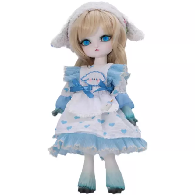 Animal Body Makeup BJD Doll 1/6 Resin Jointed Girl Toy Face Up Wig Eyes Full Set