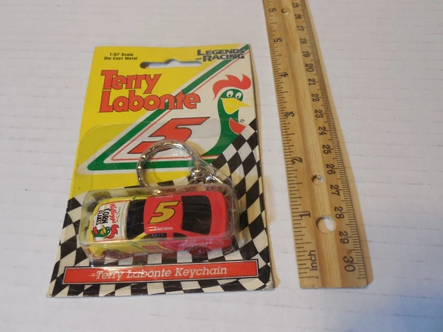 Vtg Terry Labonte #5 NASCAR Legends Of Racing Kellogg’s 1:87 Scale Key Chain NIP