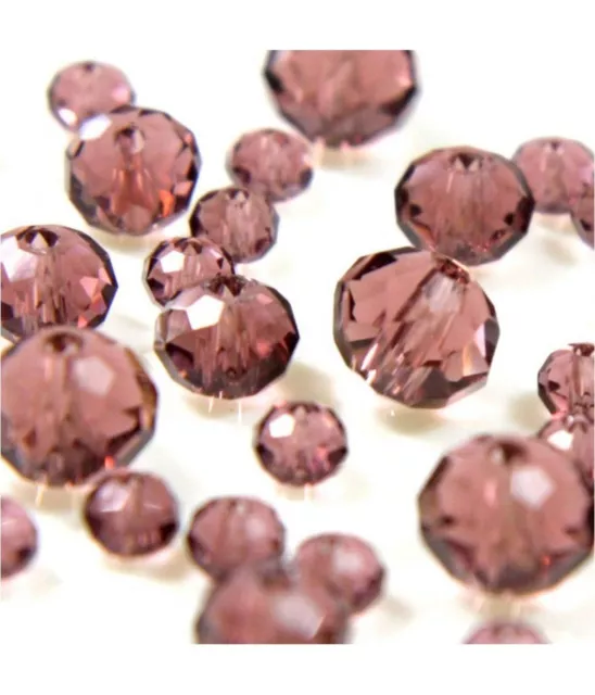 Perles cristal cz à facettes en verre quartz de bohème 70 pcs - 8 mm de diamètre