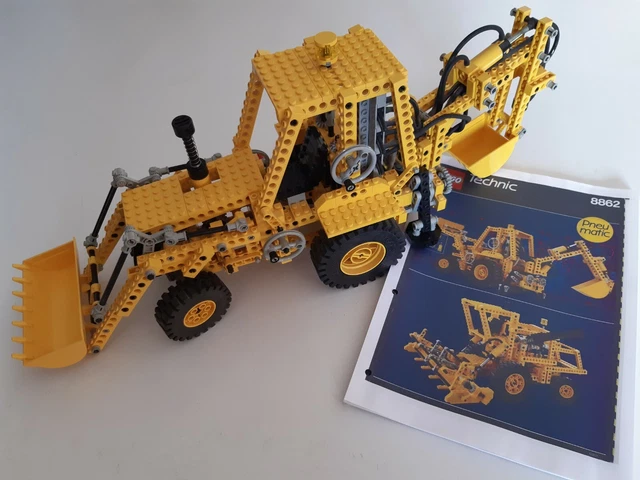 LEGO TECHNIC 8862 Pneumatic Tracto Pelle Backhoe Chargeur Jcb