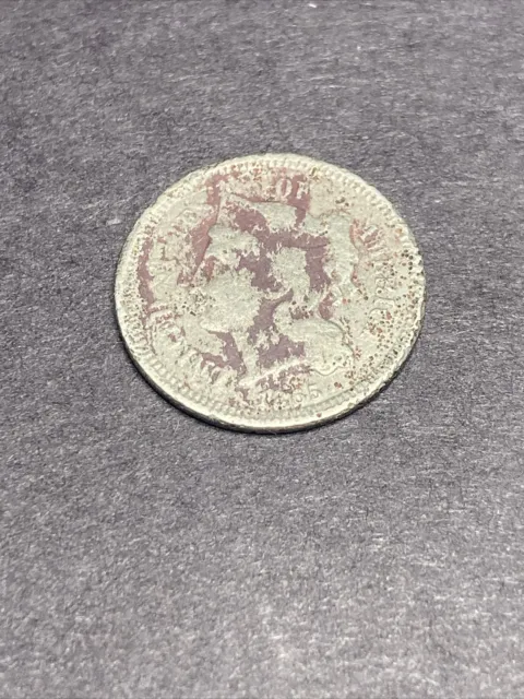 1865 Three 3 Cent Nickel, Worn Down Condition, Make An Offer