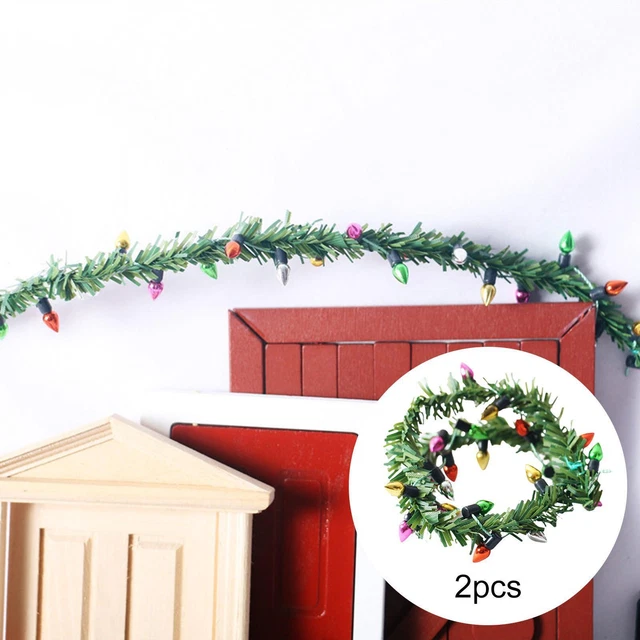 Mini Guirlande De Noel,Couronne De Noel Miniature,Mini