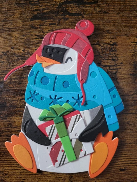 5 piezas de adornos de pingüino hechos a mano