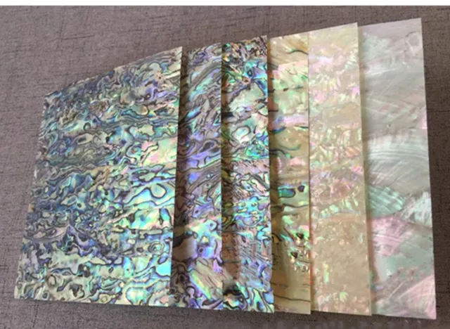 Abalone Shell Sheets Natural Mother Of Pearl Laminate Craft Carved Inlay 14x12cm