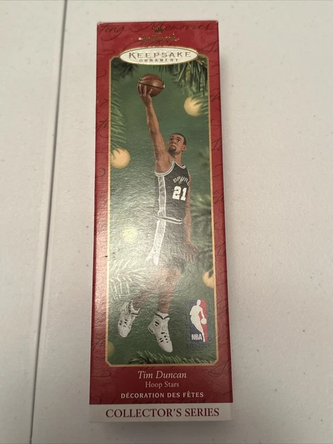 TIM DUNCAN Spurs Hallmark Keepsake Ornament - 2001 NBA Hoop Stars Series USED