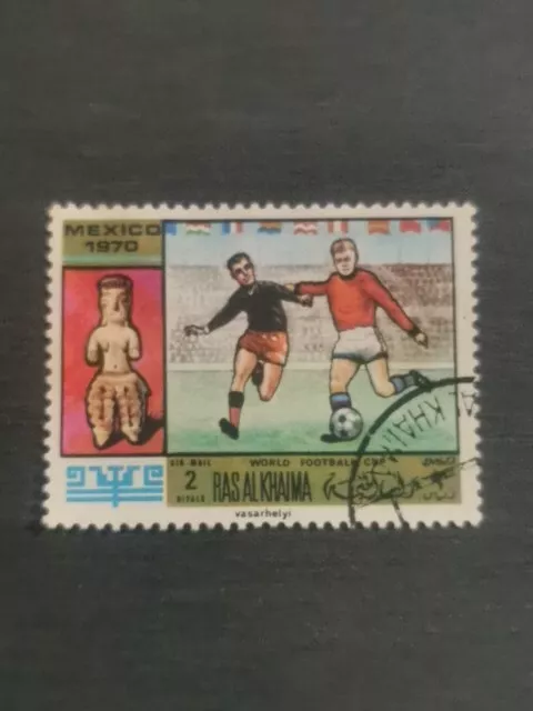 Stamp Ras Al Khaima ObliterateWorld Cup 1970 Timbre Coupe Du Monde 1970 Oblitéré