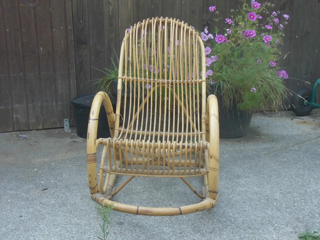 SCHAUKELSTUHL RATTAN,GEBRAUCHT! EUR 180,00 - PicClick DE