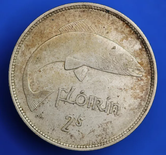 1939 Ireland Eire Irish Florin /Two Shillings coin, 75% silver  [28518]