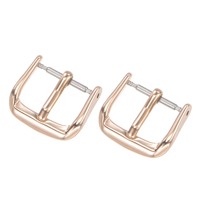 Orologio Cinturino Fibbia,316 Acciaio Inox Lucido,Rosa Oro Tono per 14mm 2pz