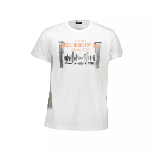 DIESEL T-shirt Girocollo Bianco Uomo Tg XL