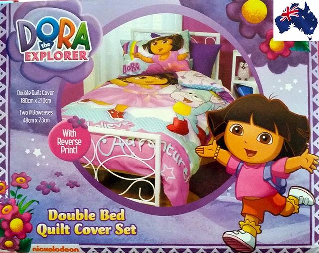 DORA THE EXPLORER Double/King Single Bed Doona/Duvet/Quilt Cover Set