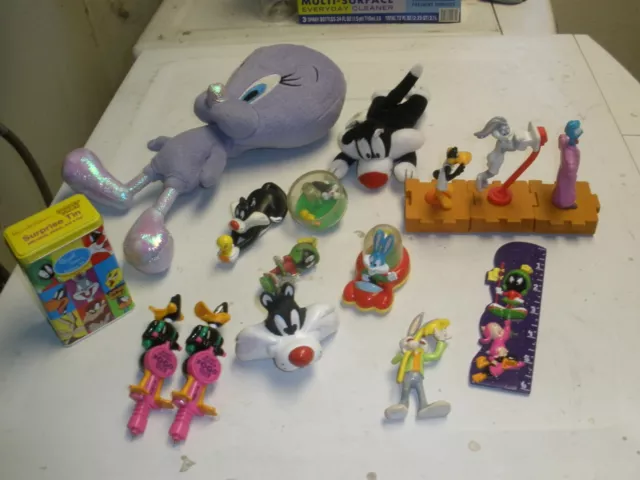 Vintage Looney Tunes Figures Lot of 90s Toys PVC Figurine WB Plush Space Jam