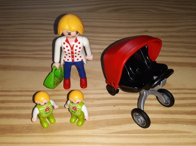 Playmobil Ville City Life Maman Bebe Poussette Jumeaux 5573