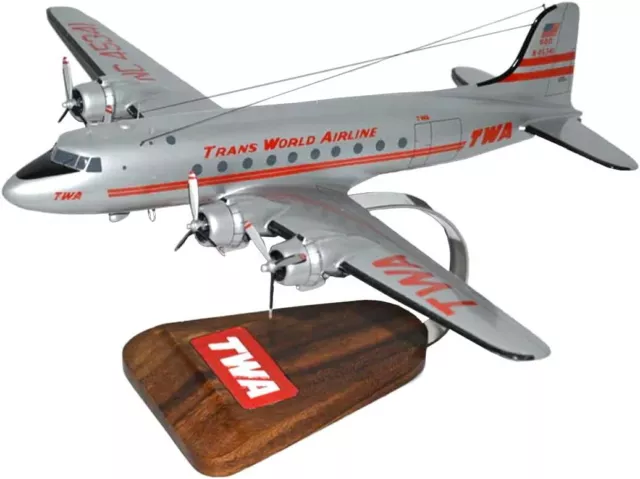 TWA Trans World Airlines Douglas DC-4 Desk Top Display Model 1/72 SC Airplane