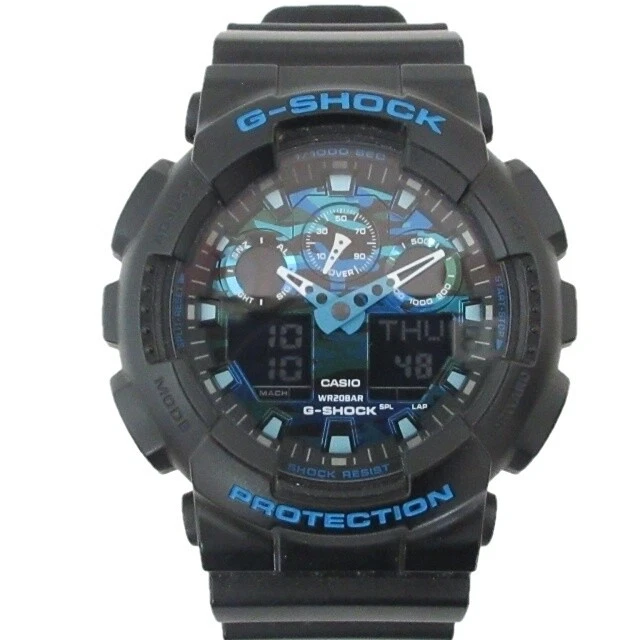 Casio Shock CASIO G SHOCK GA 100CB Watch Watch Digiana Quartz Black Blue 0316