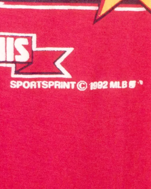 Vintge 80s 90s NOS Nwt Deadstock St.Louis Cardinals 1992 T-Shirt MLB Smith XL 3