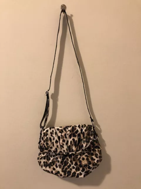Style & Co Cheetah Style Faux Leather Shoulder Handbag Clutch Purse Bag