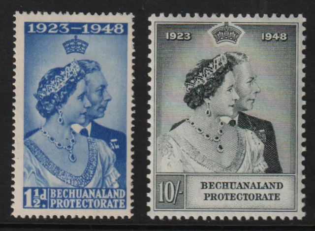 Bechuanaland 1948 Royal Silver Wedding Sc 147-48 NH VF CV $42.75