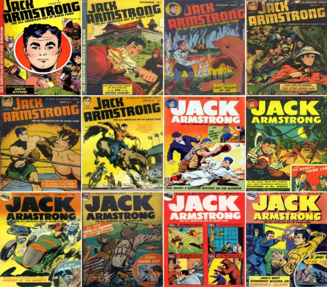 1947 - 1949 Jack Armstrong Comic Book Package - 13 eBooks on CD