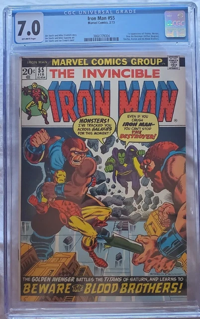 Iron Man #55 CGC 7.0 - Marvel 1973 - 1st app of Thanos (READ DESCRIPTION)