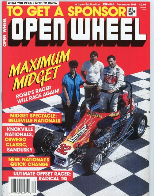 OPEN WHEEL MAGAZINE December 1988 Sprint Cars Knoxville Midgets