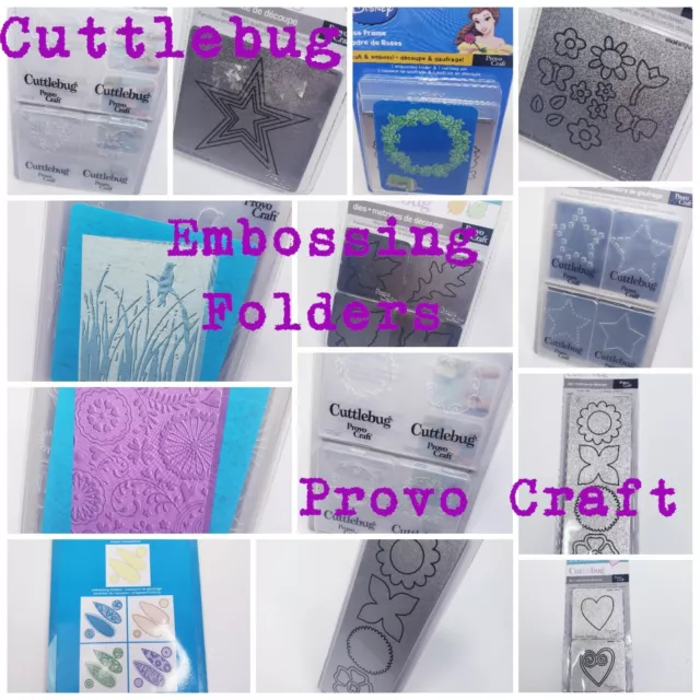 Cuttlebug Embossing Folders Cut & Emboss Provo Crafts Old Stock Discontinued New