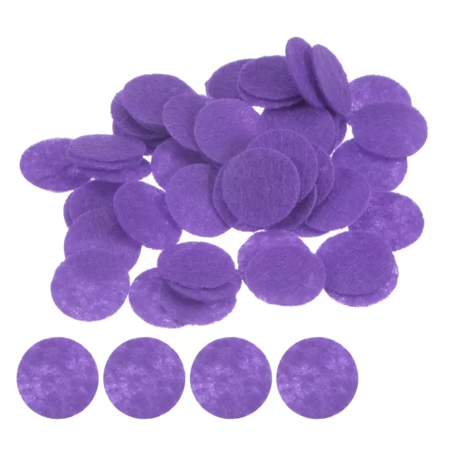 200pcs Round Felt Circles, 15mm 5/8" Craft Felt Pads Non-Woven Fabric Pad Purple