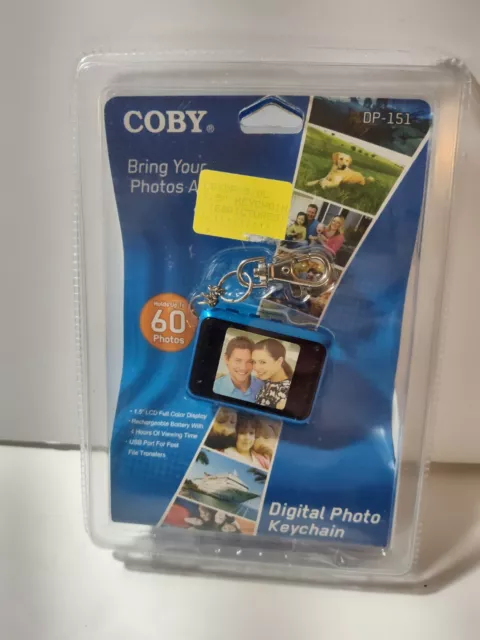Coby 1 1/2 inch DP-151 Up to 60 Pictures Digital Photo Album Keychain  NEW nos