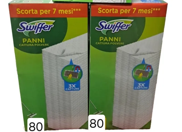 Swiffer Dry Panni Catturapolvere  Confezione da 160 Ricariche GIGA PACK bianco