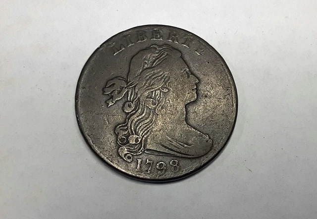 US 1798 Draped Bust One Cent Copper Nice Tone And Condition