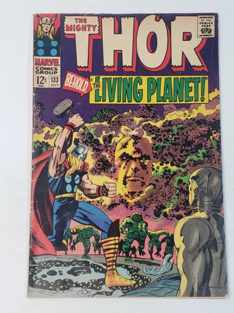 The Mighty Thor 133 1st full app Ego the Living Planet 2nd Hela Silver Age 1966