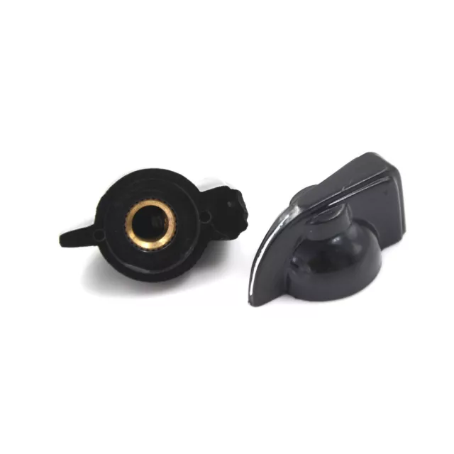 5Pcs 6mm Black Shaft Hole Dia bakelite Potentiometer Pot Pointer Knobs Caps Y_tu