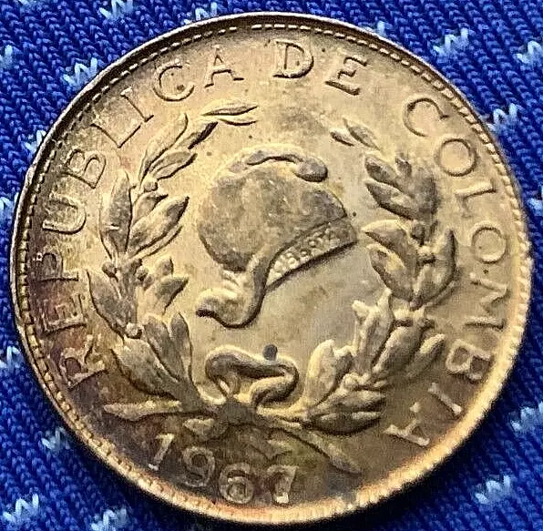1967 Colombia 1 Centavo Coin BU UNC  High Grade World Coin    #BX257