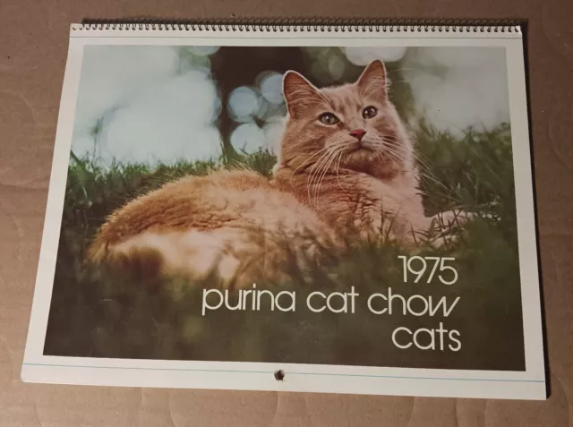 1975 Purina Cat Chow Wall Calendar Advertising Premium No Marks