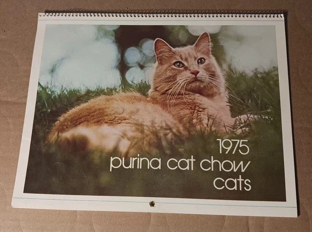 1975 Purina Cat Chow Wall Calendar Advertising Premium No Marks